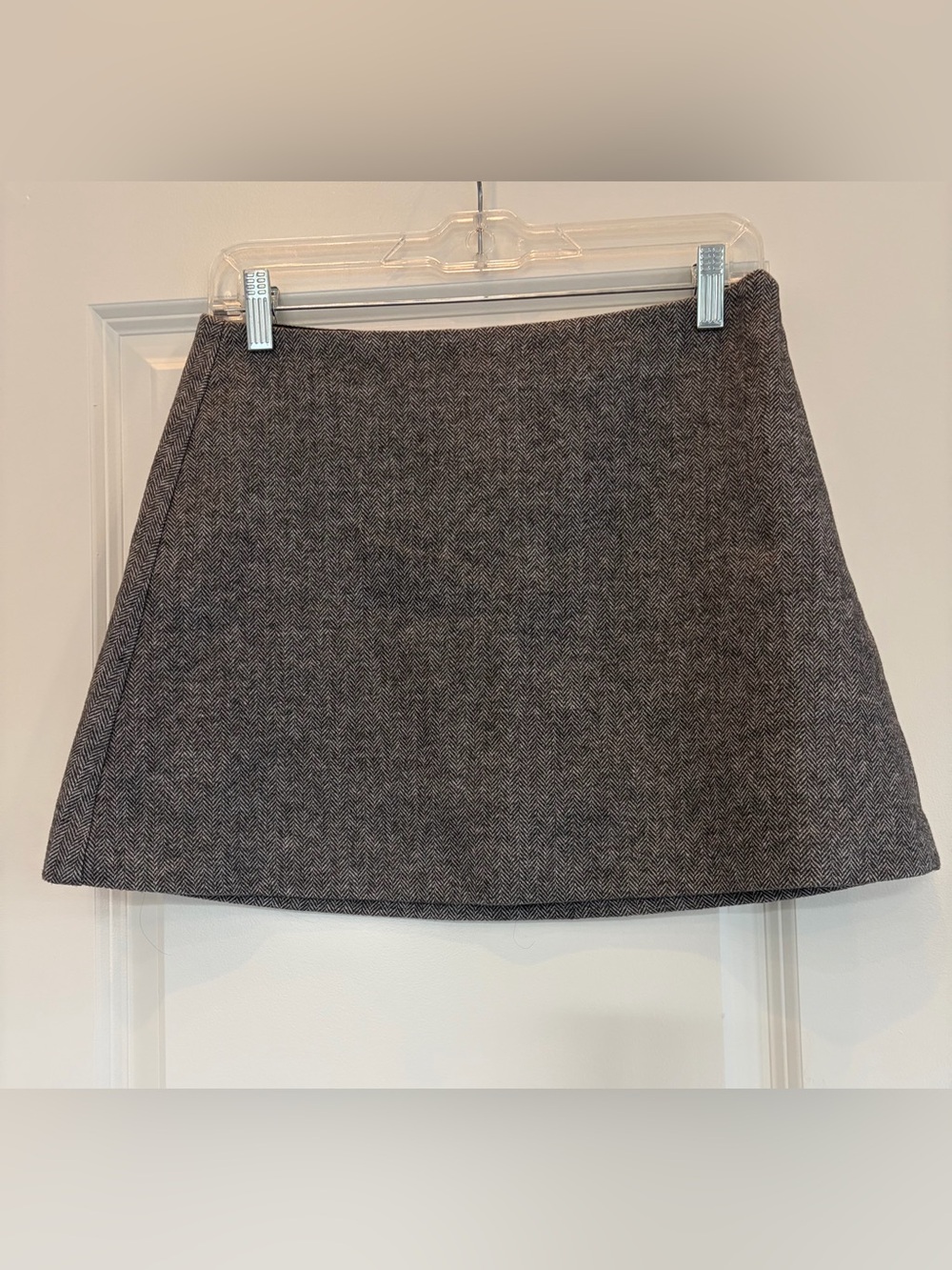 Gap Womens Gray Herringbone A-Line Skirt